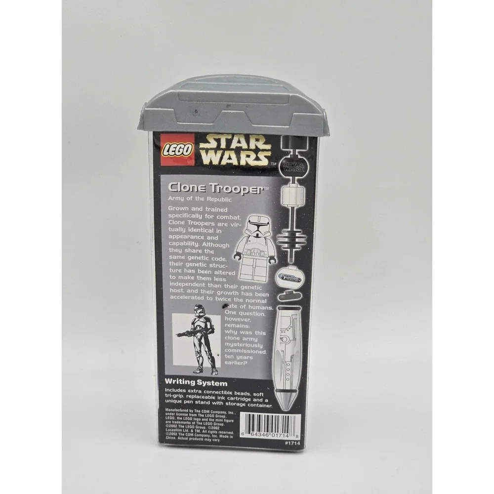 LEGO Star Wars Clone Trooper Connect & Build Pen Writing System Vintage 2002 NEW